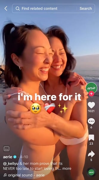 aerie tiktok micro-influencer example
